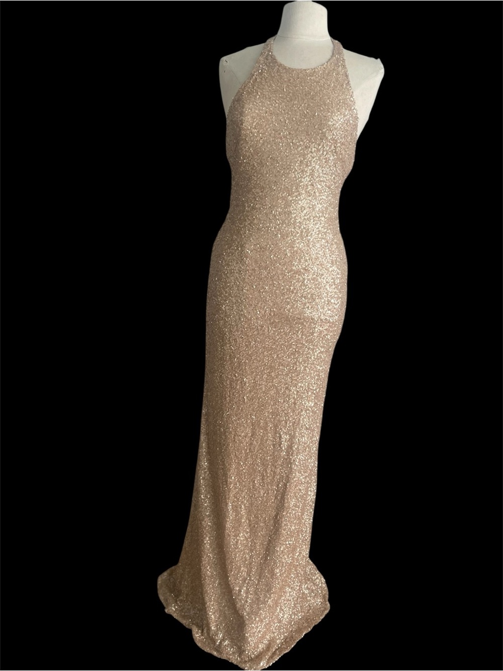 Sorella Vita Rose Gold Sequin Dress – Style 8846 (Size 10)